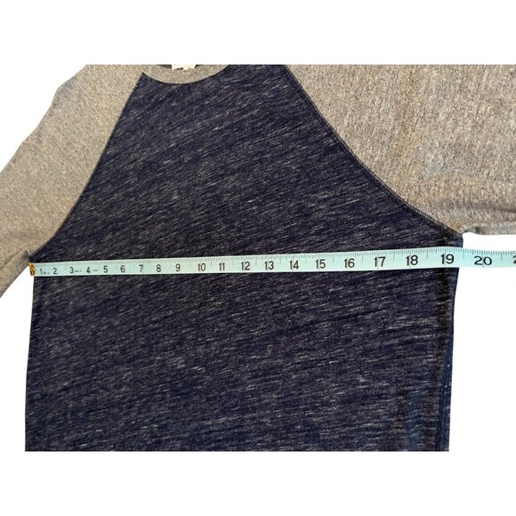 Lucky Brand Mens Sz M Ragland Long Sleeve Shirt Navy Grey Label Softest Knitwear - Picture 8 of 13